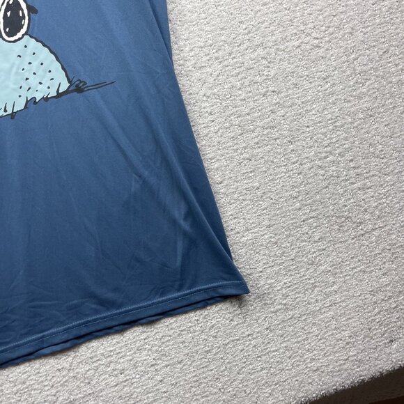 Peanuts Snoopy "Chillin" Graphic Sports Performance Gym T-Shirt Blue Men Sz M - Picture 4 of 16